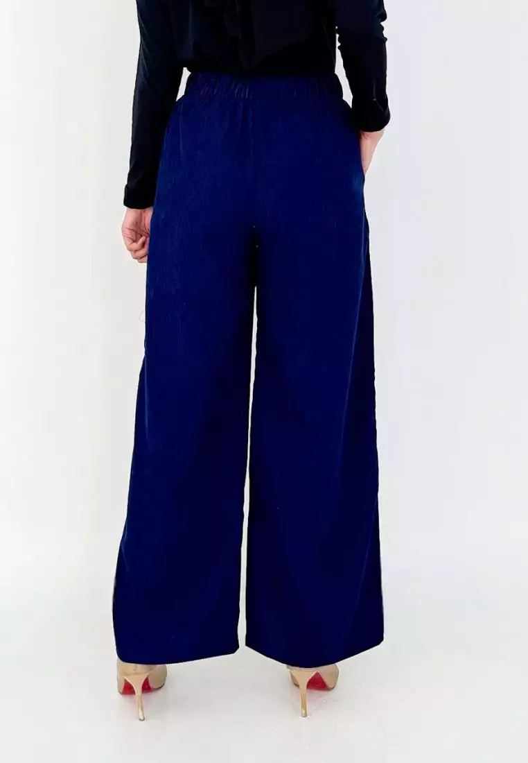 Evy Pants (Celana Corduroy) Panjang 101 cm - Navy