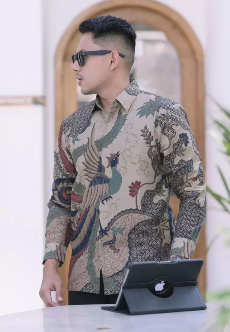 kemeja batik pria lengan panjang KAKATUA DT