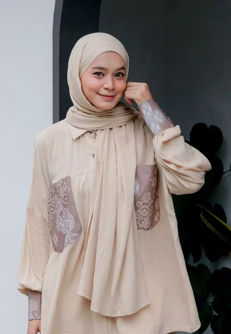Pasmina Organik Zelia Creme