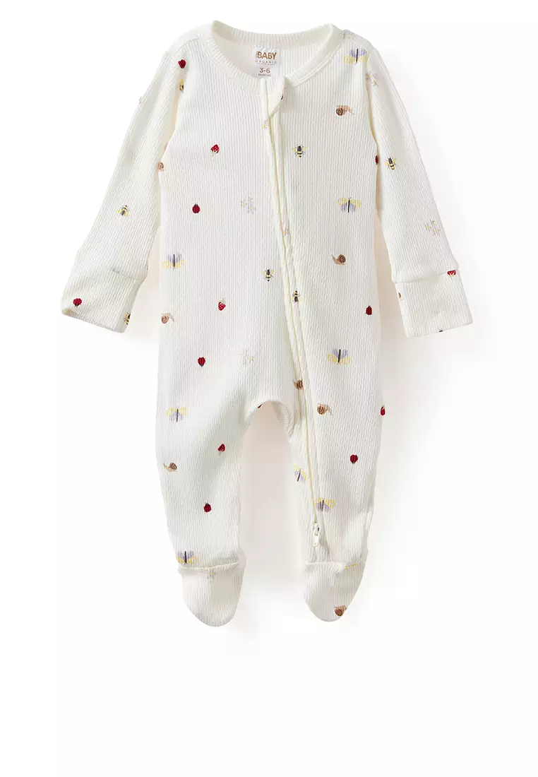 Organic Pointelle Zip Romper