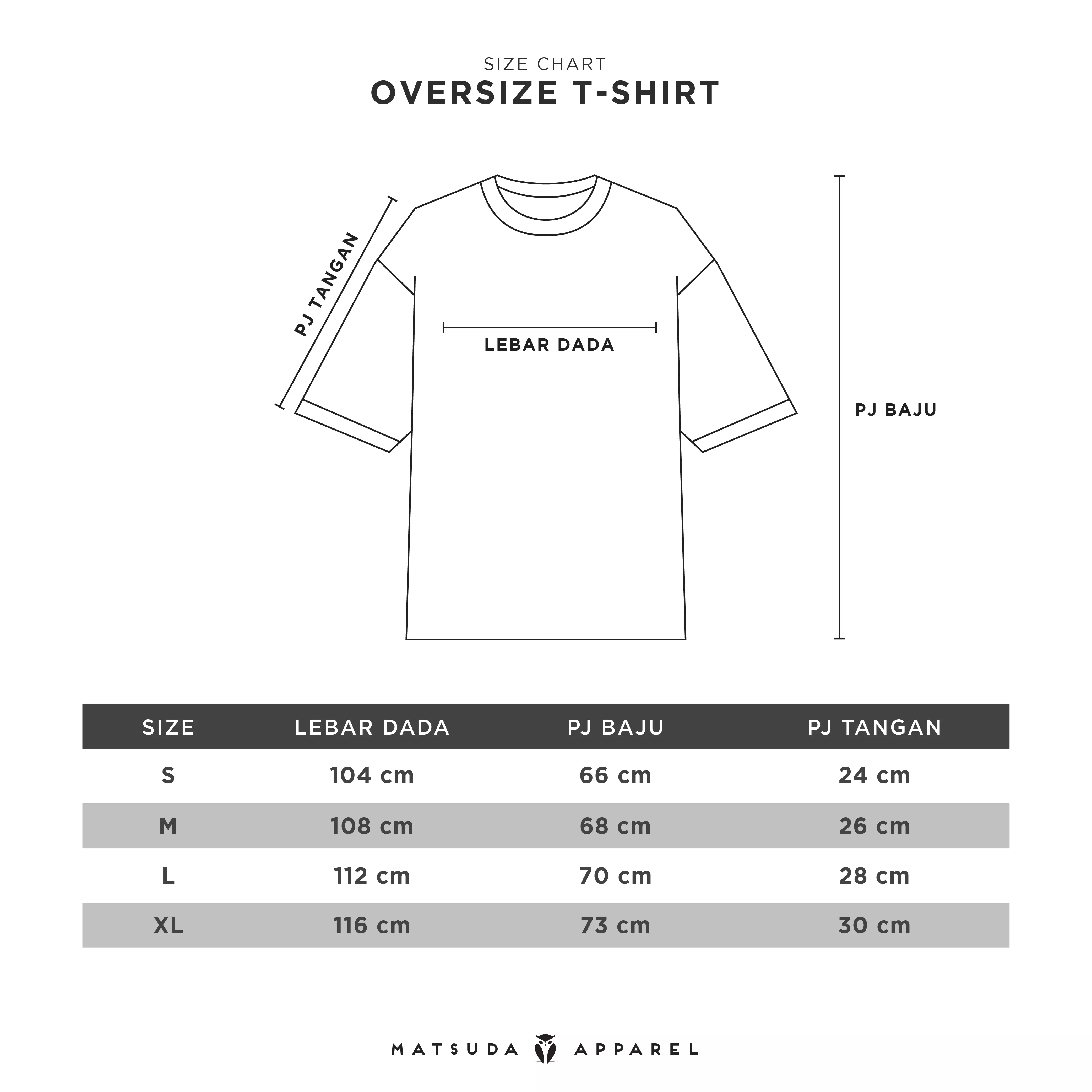 MATSUDA Kaos Oversize 20s Stripe T shirt Katun Ogori