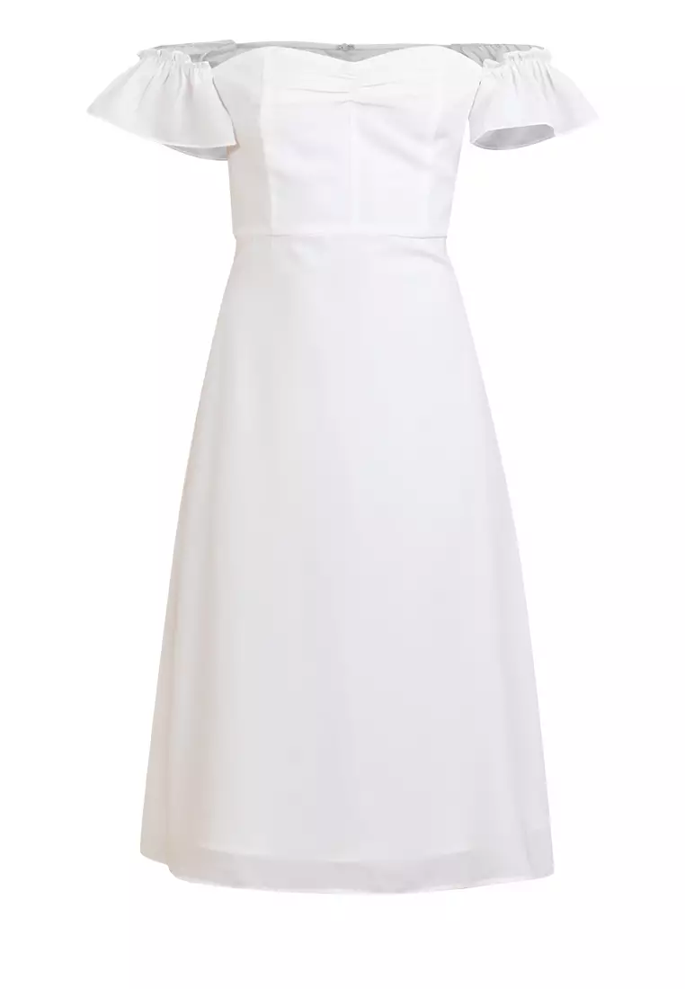 White off the shoulder on sale dress