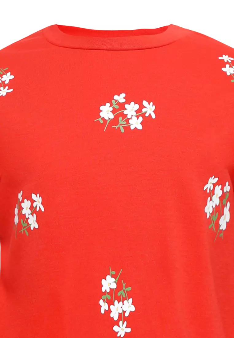 Qna Girl Bryony T-shirt Panjang Anak Merah