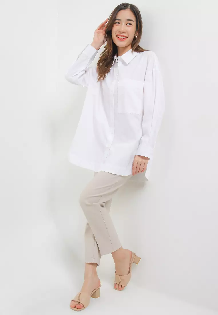 Cardinal Girl Stripes Kemeja Casual Wanita main image 1