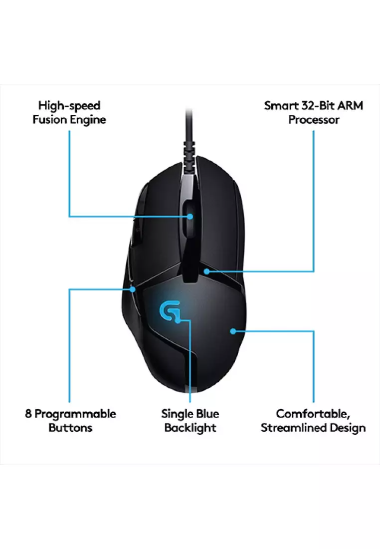 Logitech G402 Hyperion Fury Wired Gaming Mouse, 4,000 Dpi