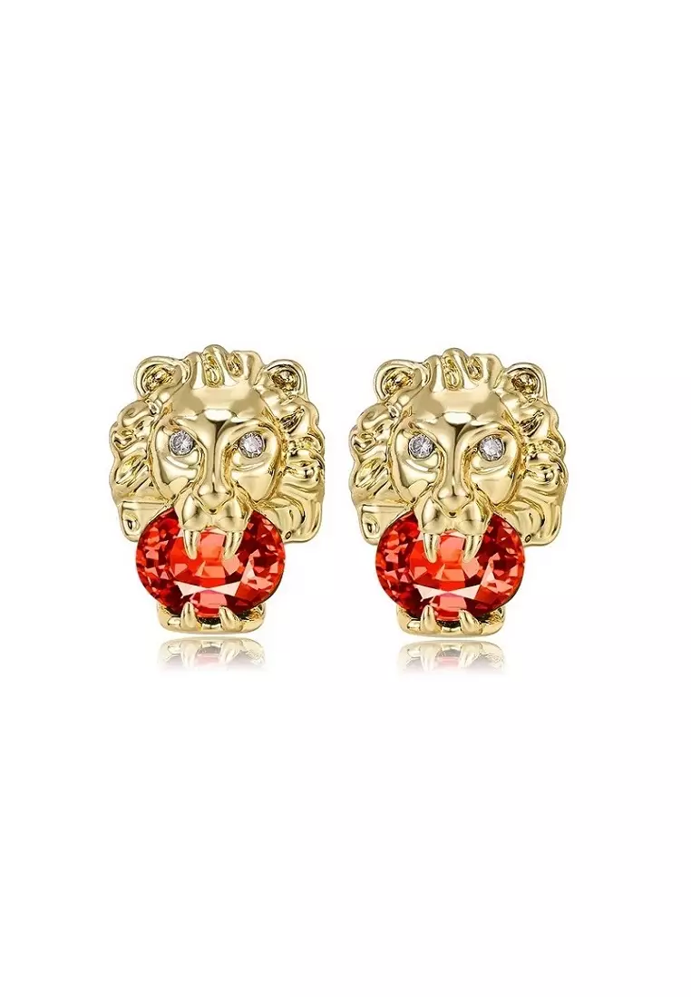 Lion head earrings hotsell