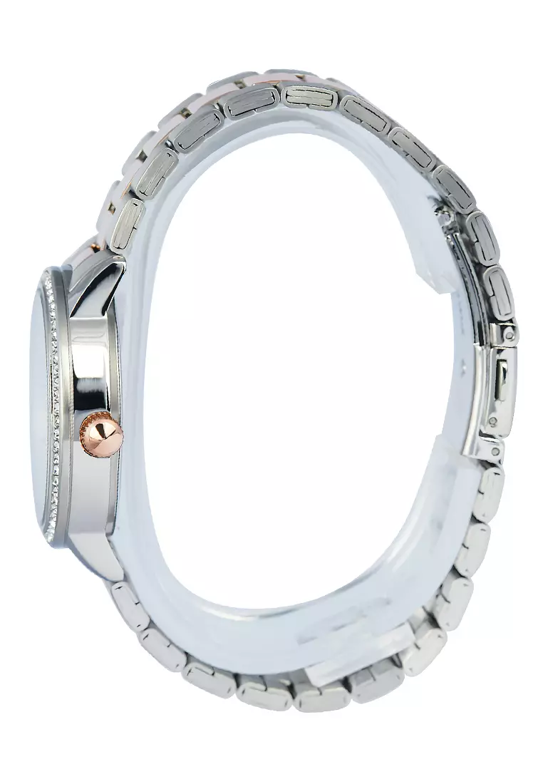 Alexandre Christie 2A53 BFBTRSL - Jam Tangan Analog Wanita - Silver Rosegold Stainless Steel