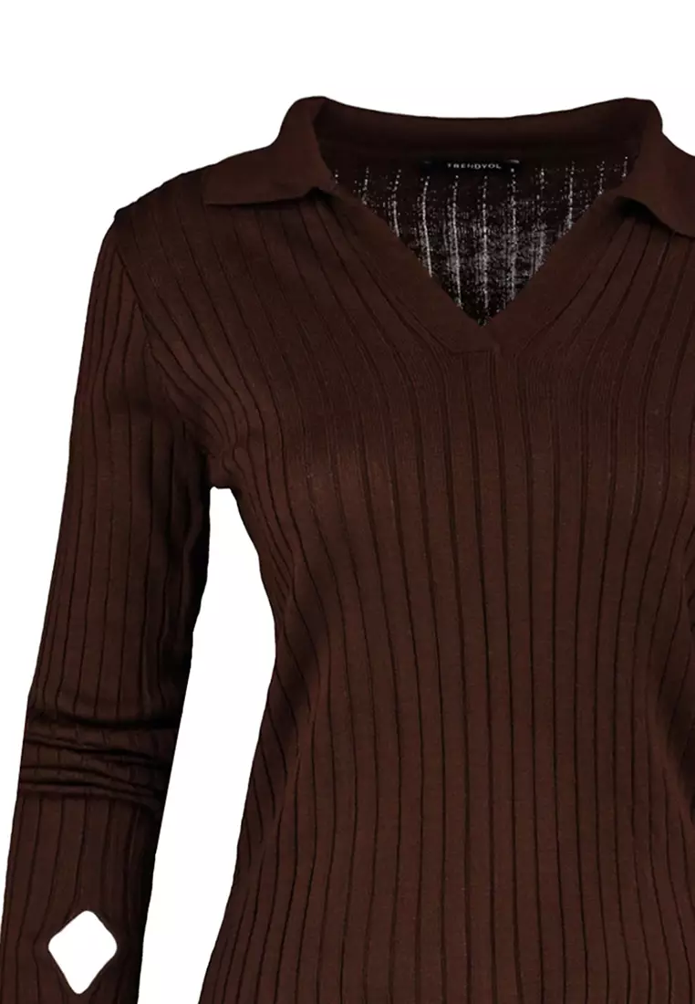 Polo Collar Knitwear Sweater