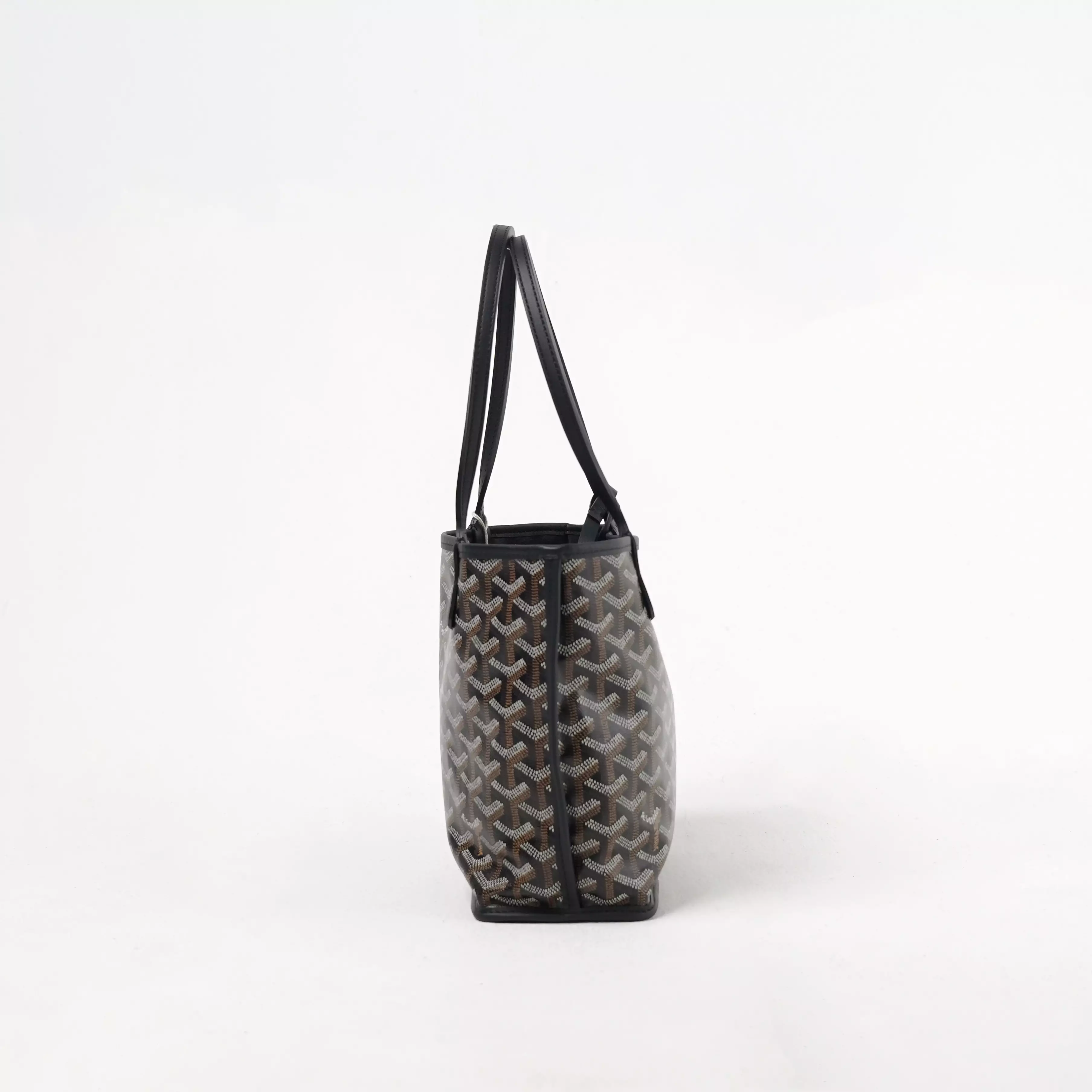 Tas GOYARD MINI ANJOU 2026 BLACK TOTE BAG WITH POUCH 100% ORIGINAL
