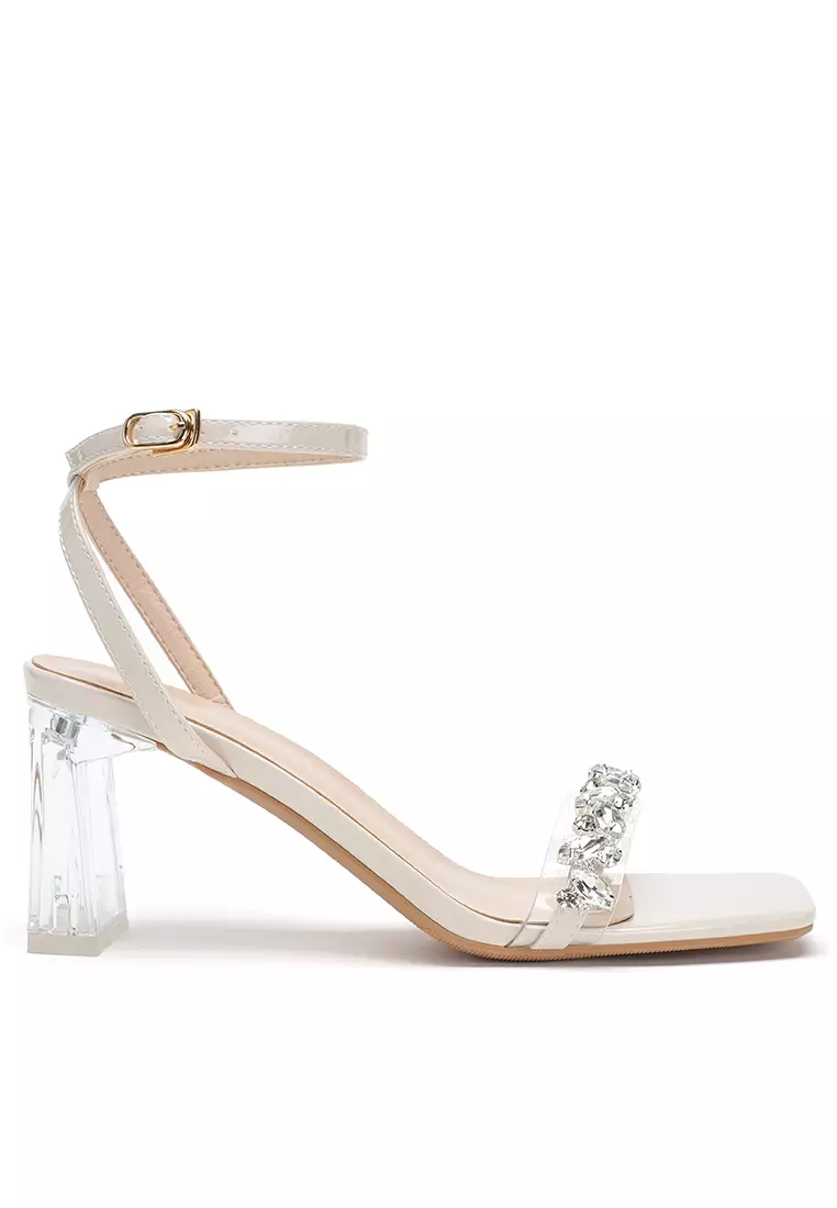 Discount on Twenty Eight Shoes  shoes - SKU: 7CM Rhinestone Strap Crystal Heel Sandals BY3372-13