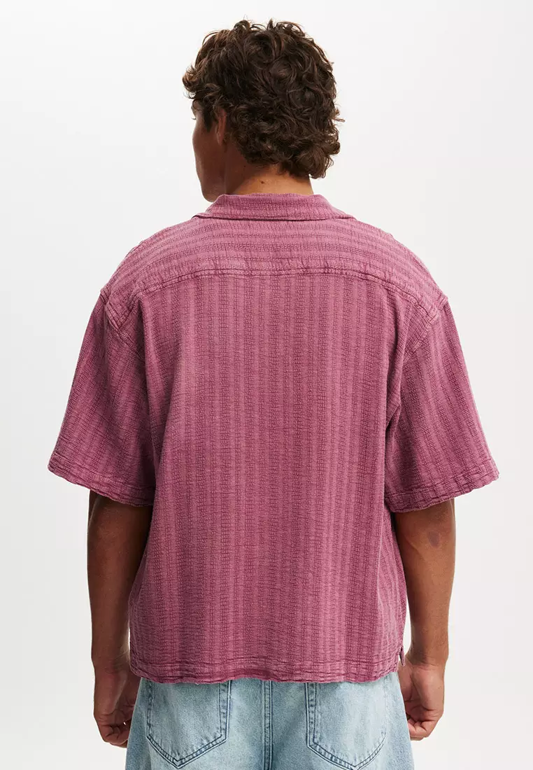 Washed Box Fit Short Sleeve Shirt