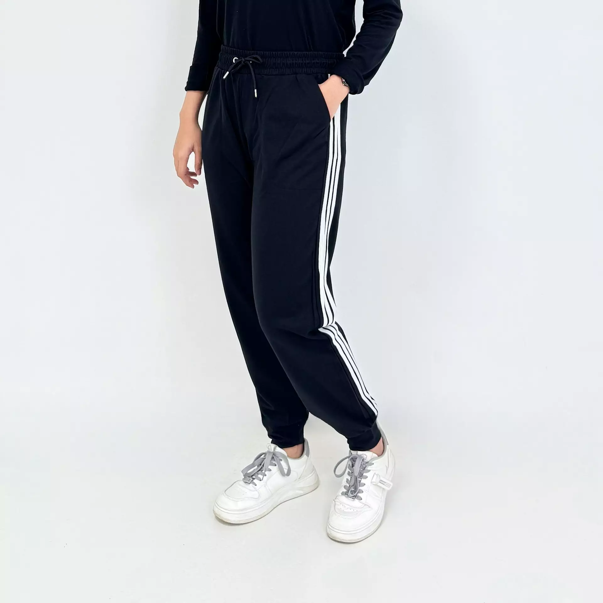 Aliyah Pants HITAM Celana Panjang Jogger Wanita SIZE M-XXL