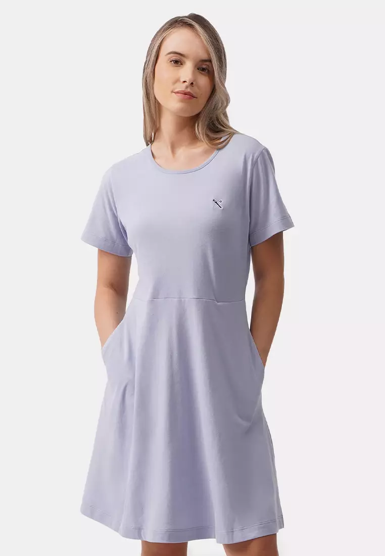 T shirt fit sale and flare dress