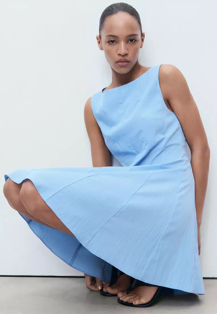 Buy Mango Pleated Short Dress 2025 Online ZALORA