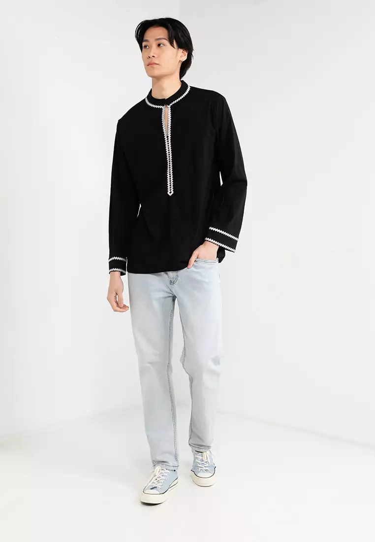 Men’s Collar Embroidered Shirt