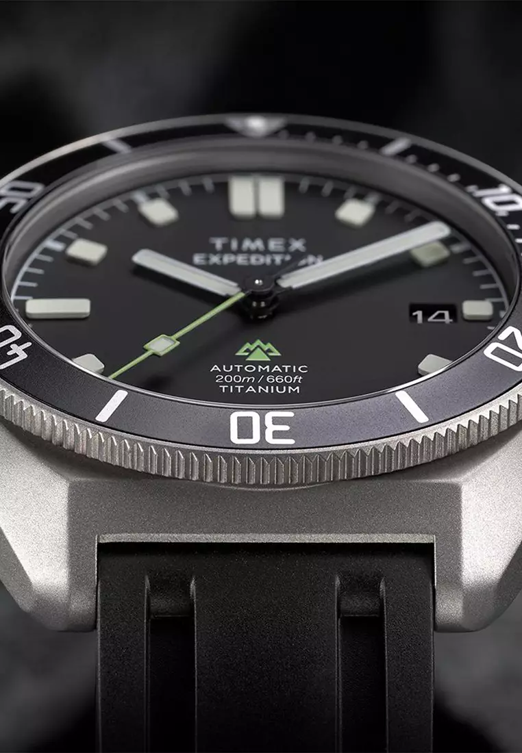 Buy Timex Timex Expedition Pioneer Titanium Black Silicone Analog ...