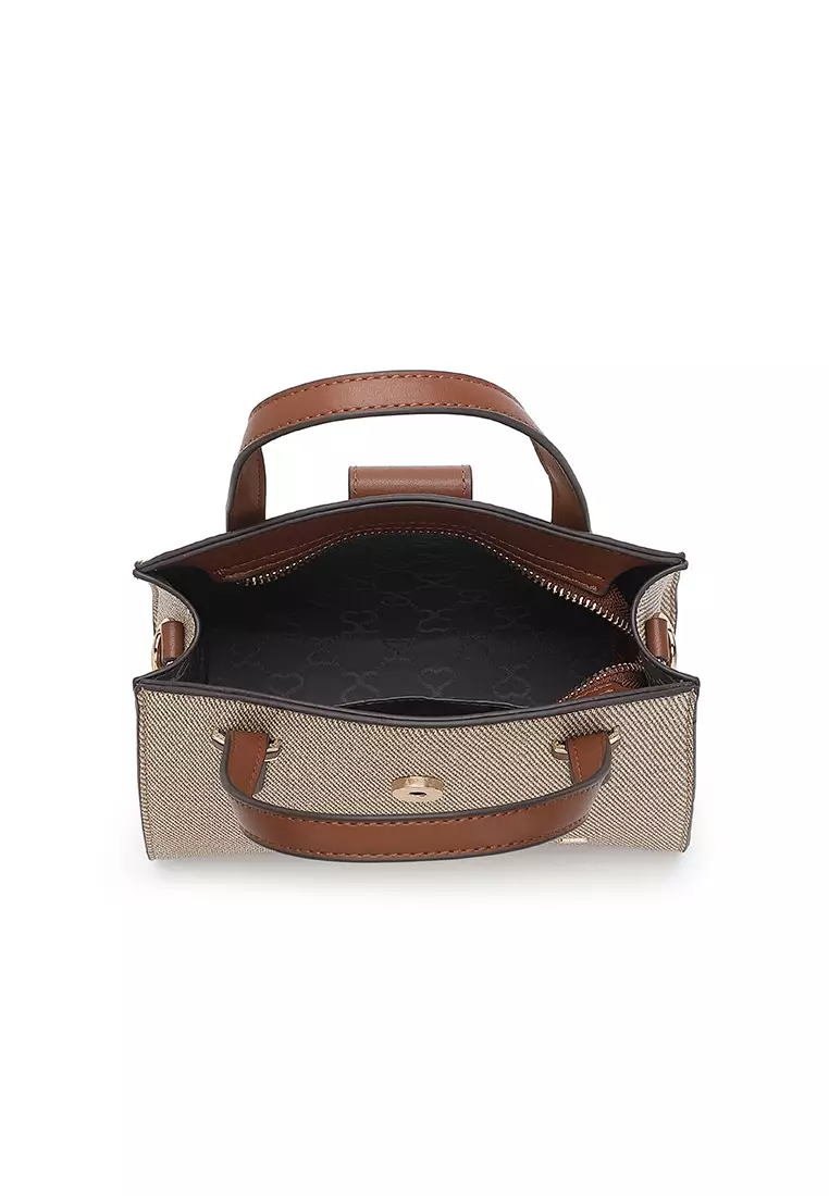Women's Top Handle Bag / Sling Bag / Crossbody Bag / Shoulder Bag - Beige