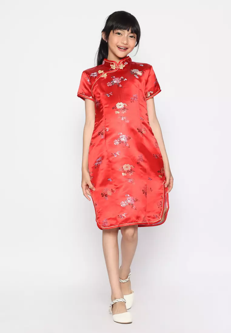 Dress Anak Perempuan Cheongsam Go Red - NICE