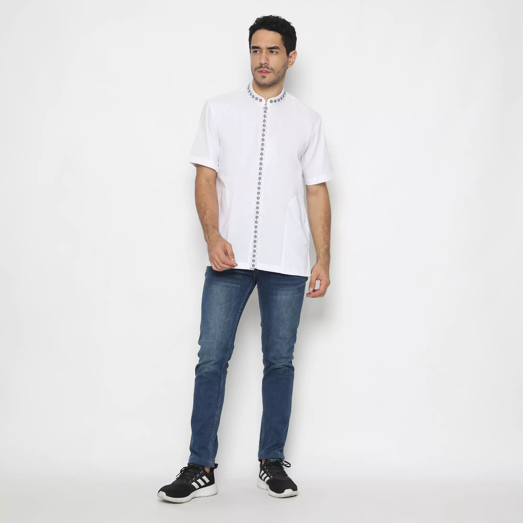 Platini Kemeja Pria Koko Shanghai Lengan Pendek Katun 031011