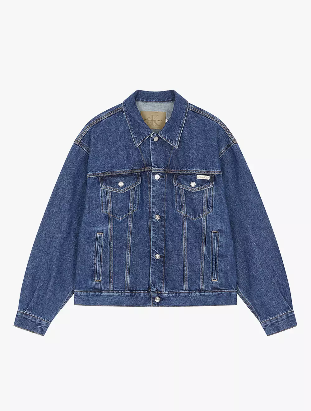 Calvin Klein - 90's Denim Trucker Jacket - Blue - blue