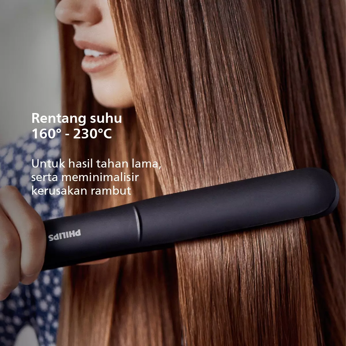 Philips Hair Straightener Keratin Ceramic BHS376/00 Catokan Rambut