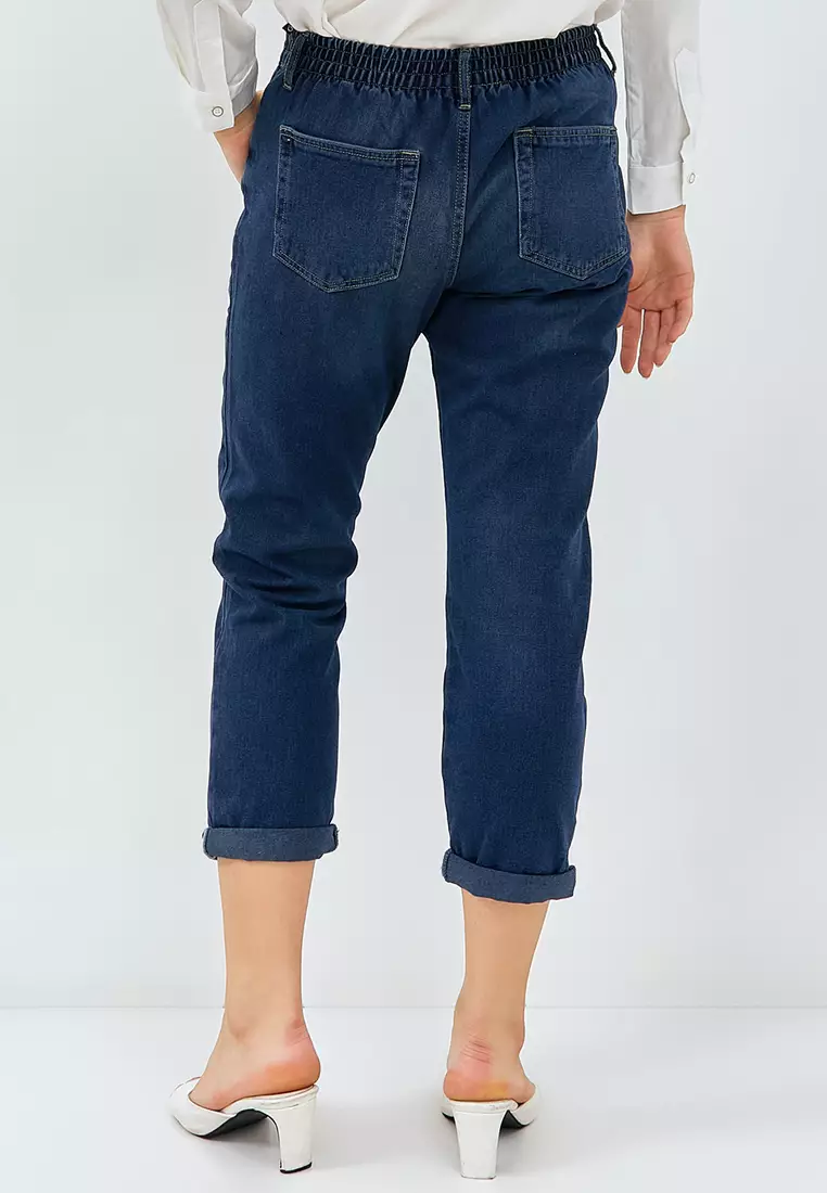 Flamoush Walter Blue Boyfriend Wanita Jeans