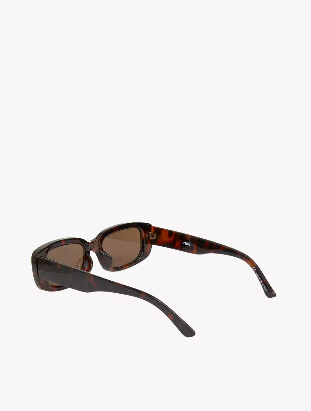 ABBY RECTANGLE SUNGLASSES - DEEP TORT