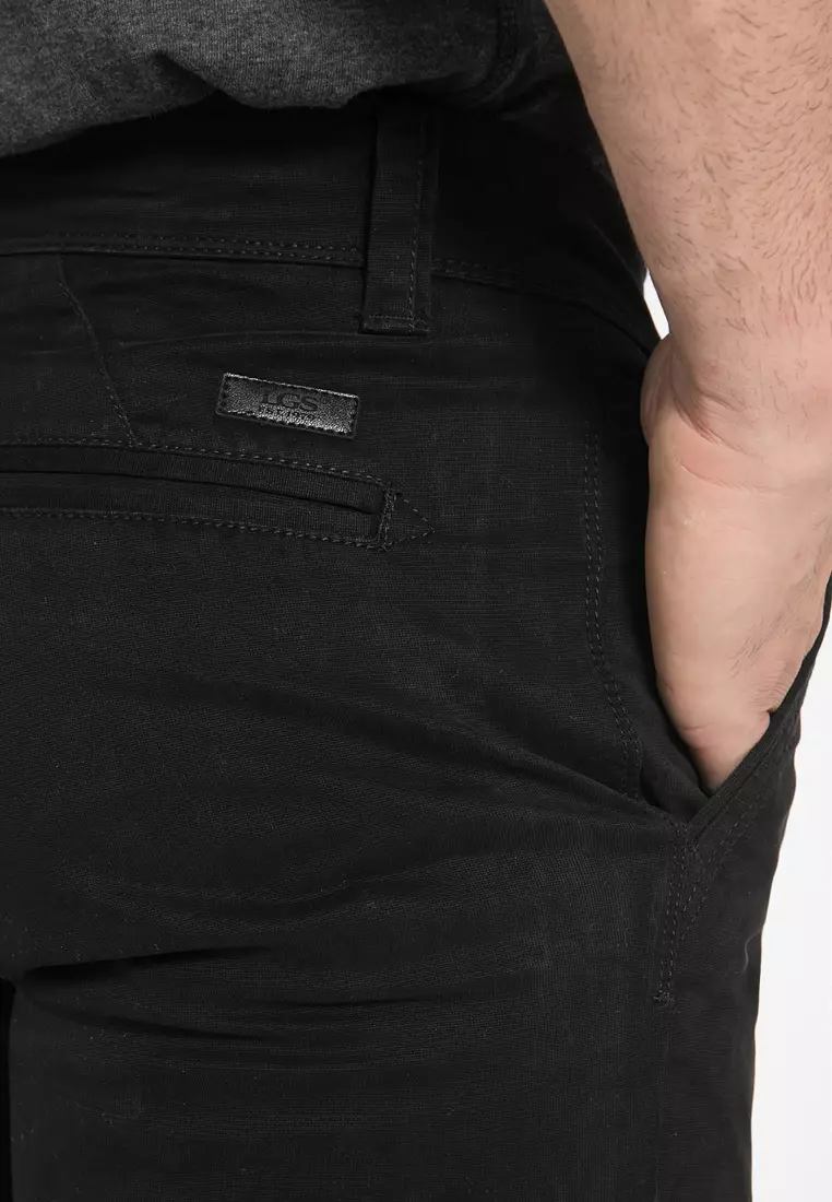 LGS - Celana Panjang Chinos Pria Warna Hitam CCT.546.S046.004.C