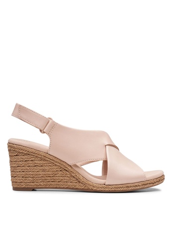 Buy Clarks Clarks Women S Casual Lafley Alaine Pink Leather Wedges Online Zalora Malaysia