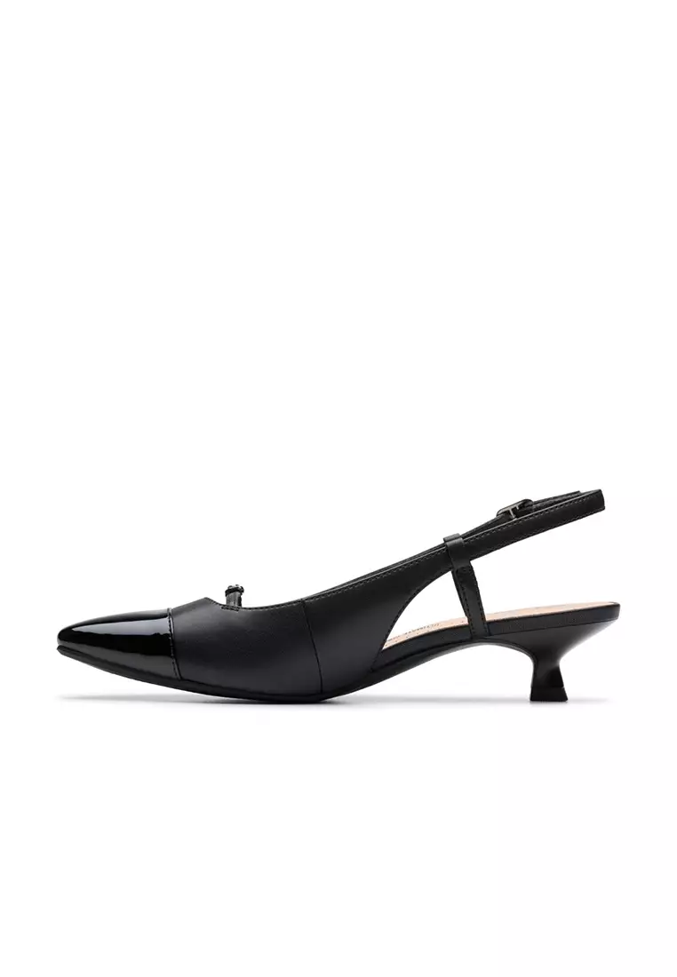 Womens Scarlyt Rowan Pumps Black Leather - Wide Feet