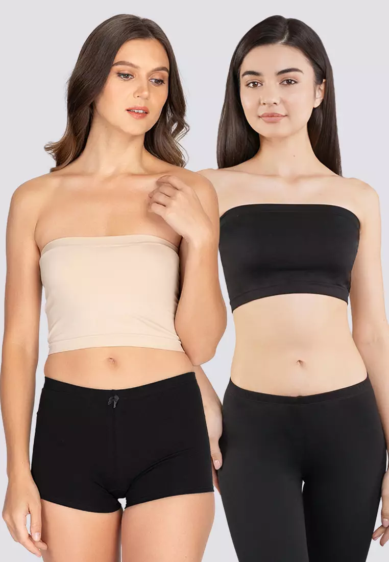 Buy Barbizon Classic Beauty 3in1 Pack Short Bandeau Tube Women Underwear  2024 Online