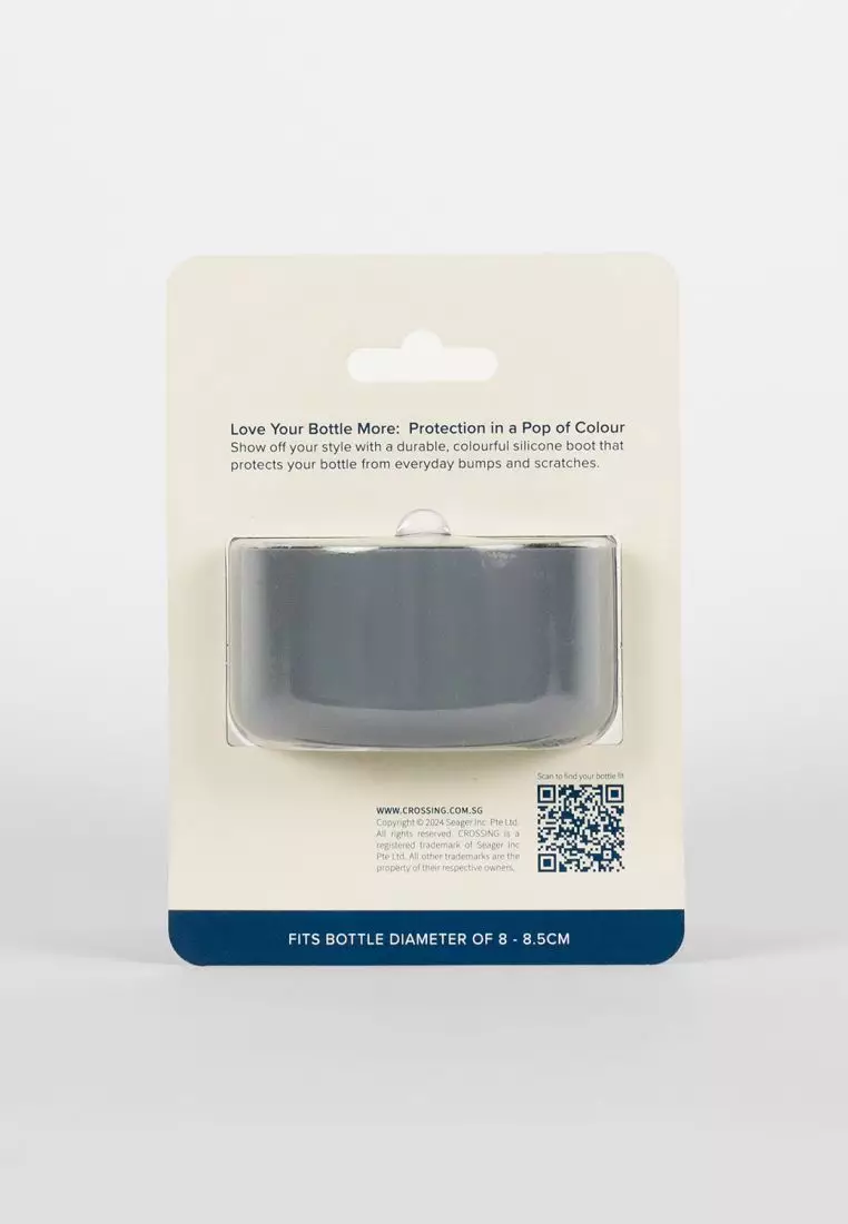 Crossing Silicone Water Bottle Boot - Fits Diameter 8-8.5cm (780ml) Blistered Pack - Gray