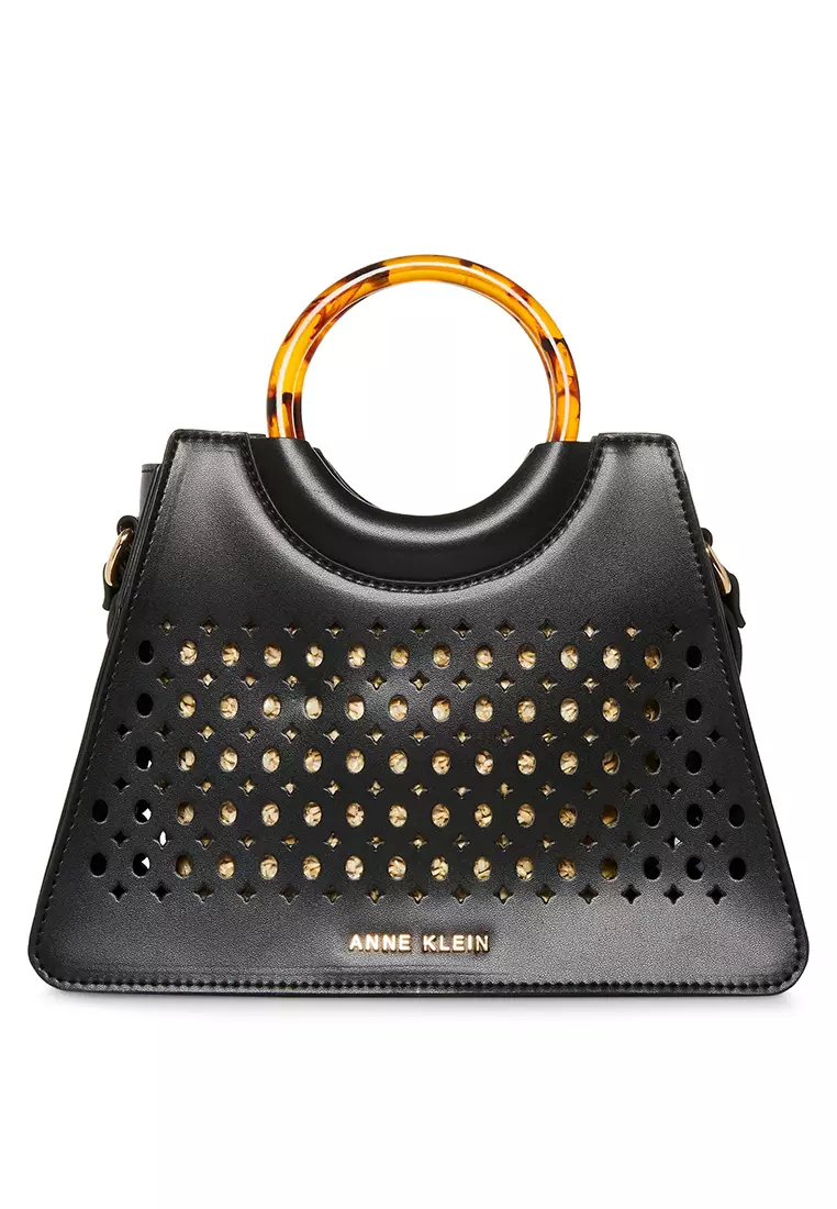 Two For One Perforated Mini Satchel With Chain