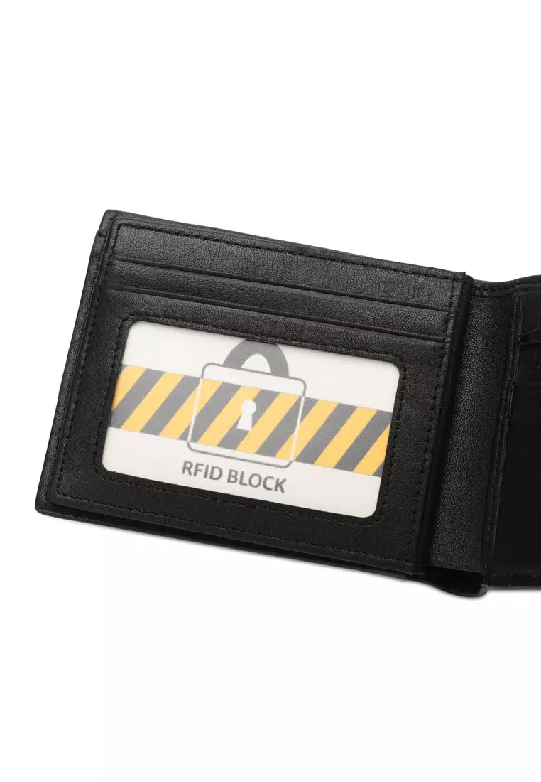Men's Genuine Leather RFID Blocking Bi Fold Wallet (Dompet Bi Fold Pria Kulit Genuine RFID Blocking)