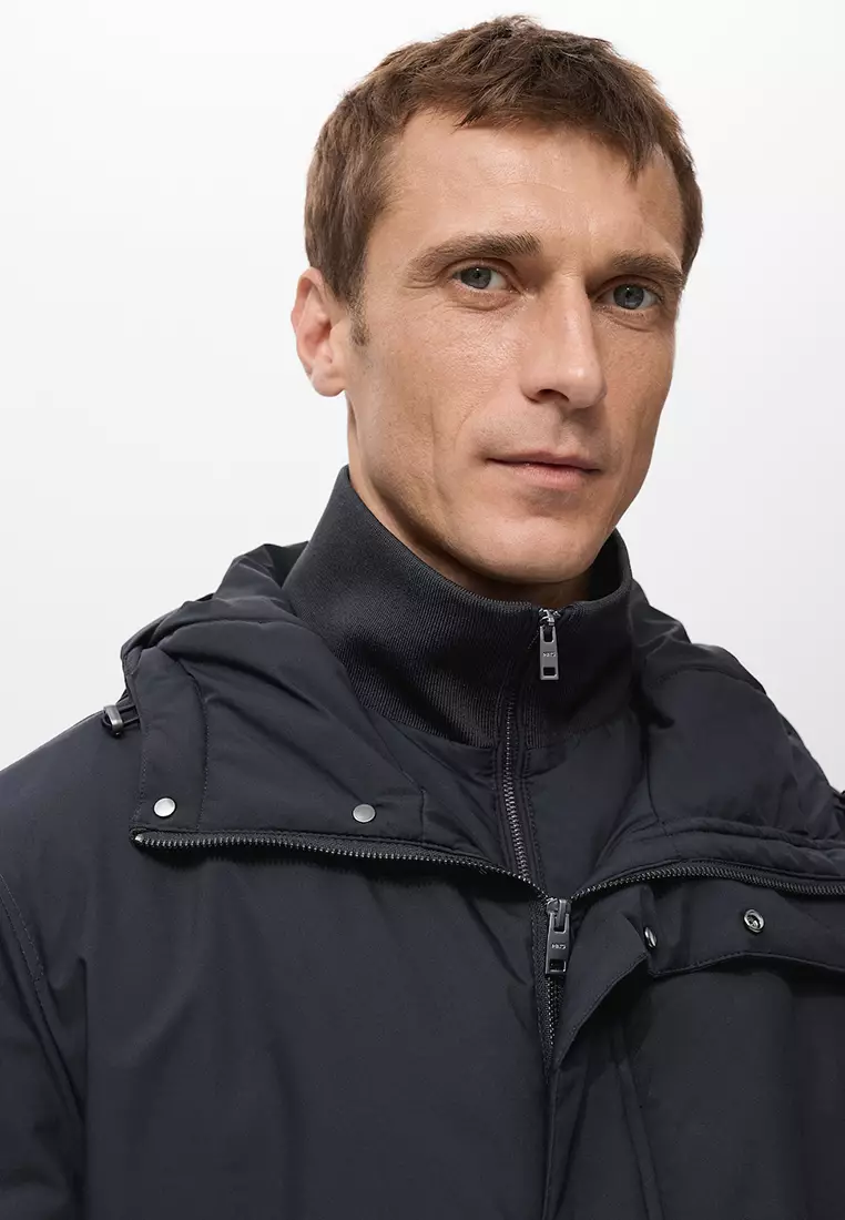 Detachable Water-Repellent Padded Parka Jacket