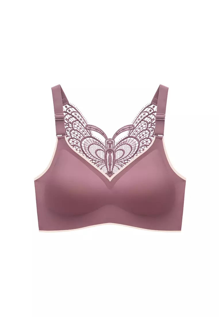 Buy ZITIQUE Women's Hollowed Butterfly Back Seamless Sports Bra - Purple  2024 Online