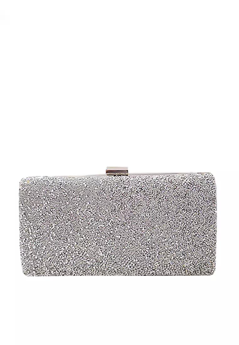 Buy silver clutch new arrivals bag