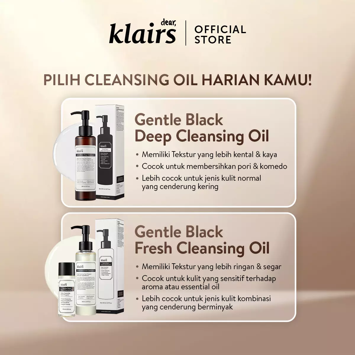 Dear Klairs Gentle Black Fresh Cleansing Oil 150ml