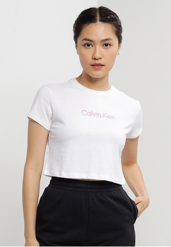 CALVIN KLEIN white Logo Tee-Calvin Klein Performance 9DD85AAAB18387GS_1