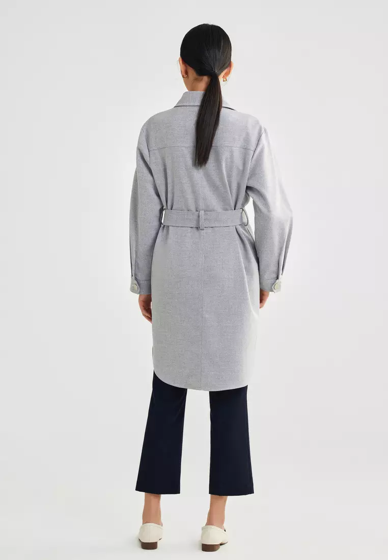 長袖襯衫式大衣