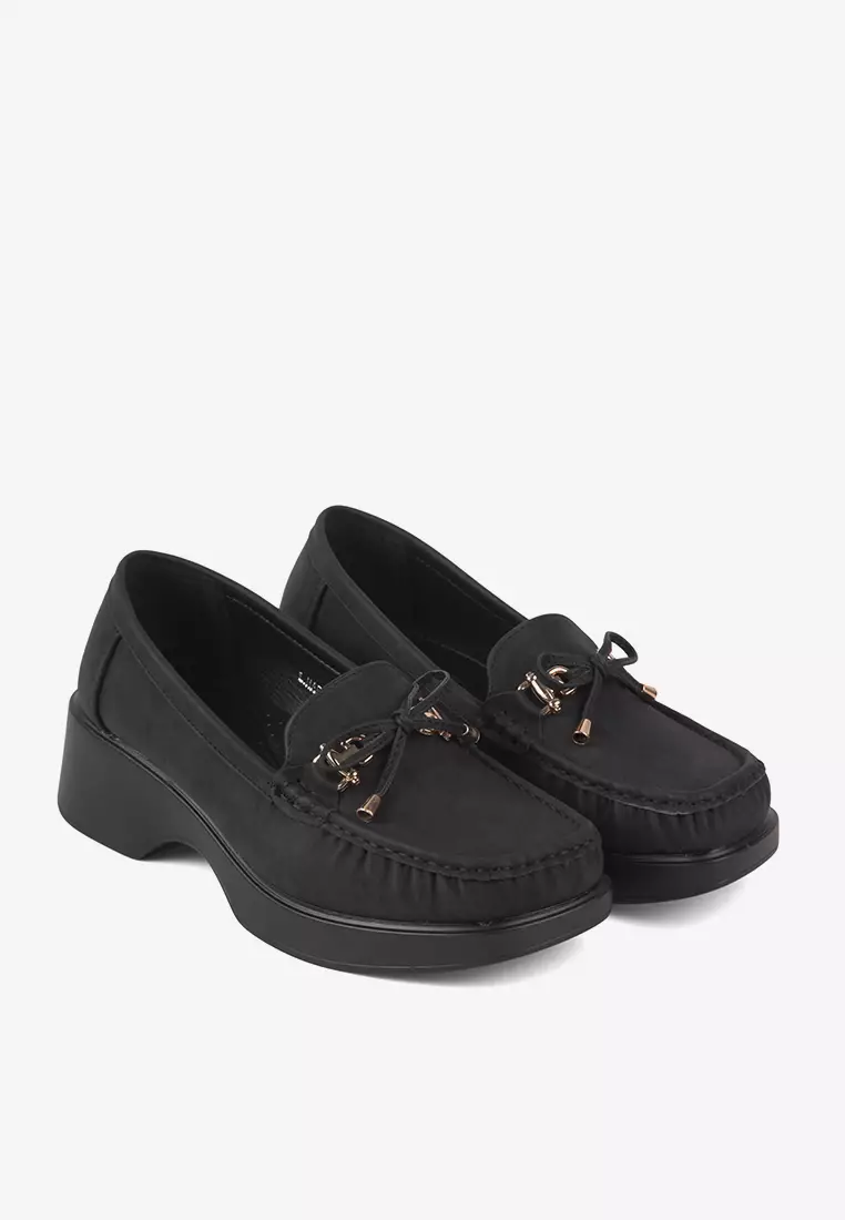 Sepatu Bustong Mules Wedges Slip on Wanita L.Haruka 01