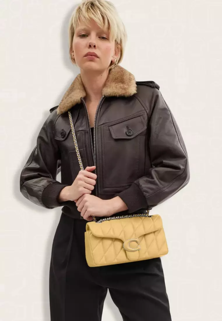 Coach Tabby Shoulder Bag 26 With Quilting Yellow
