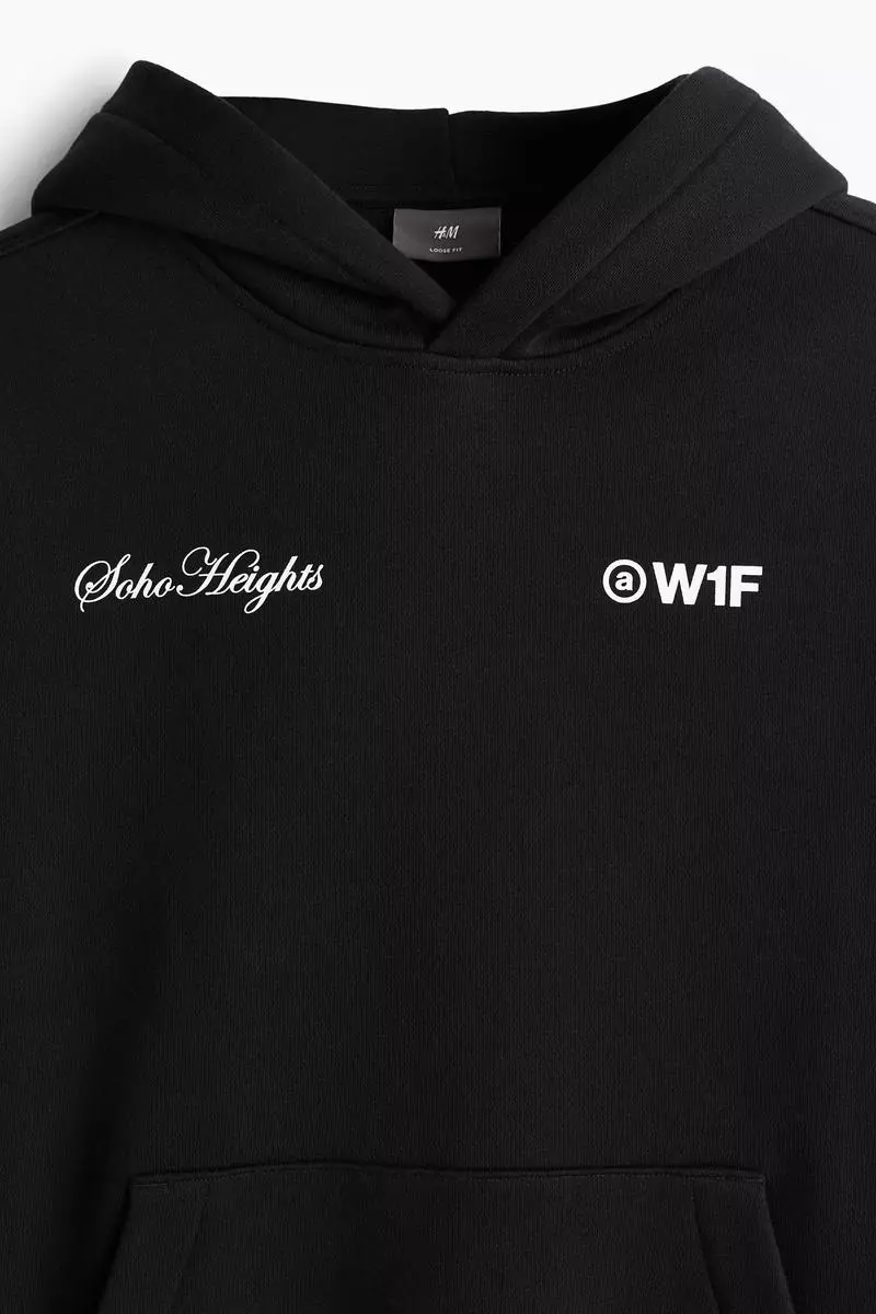 Buy H&M Loose Fit Motif-detail hoodie 2025 Online ZALORA