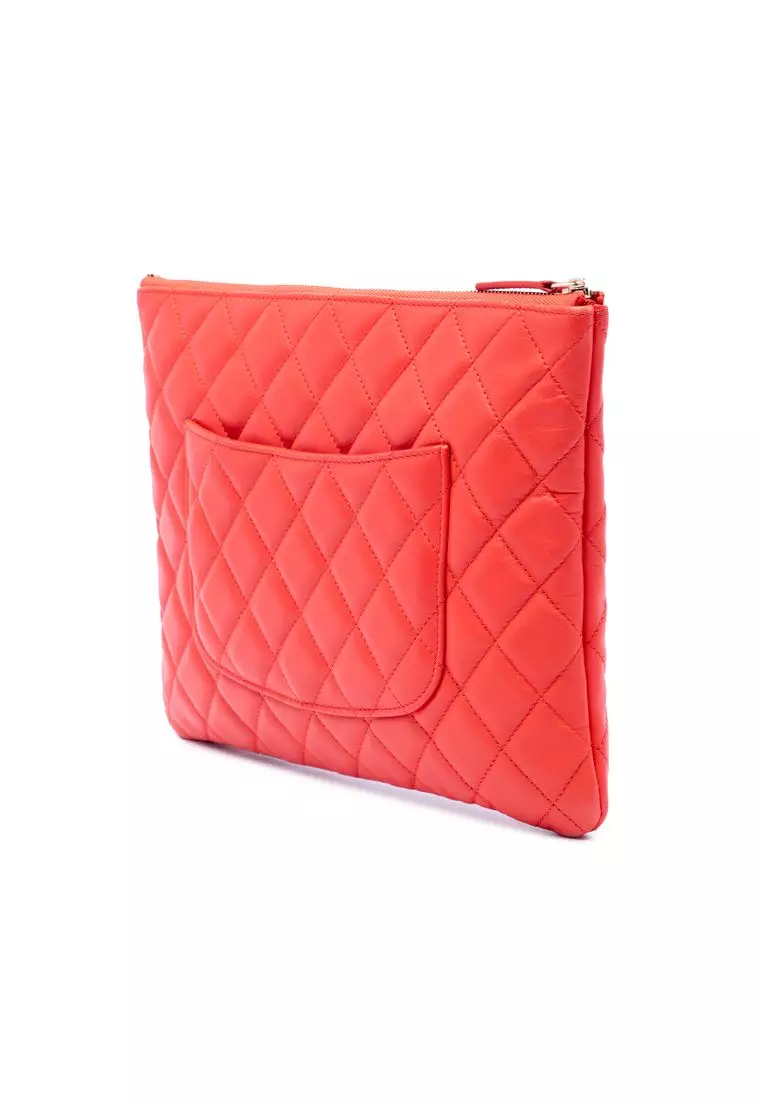 Pre-Loved Chanel Medium Quilted Lambskin O Case Clutch