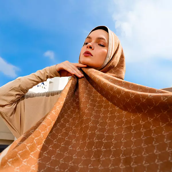 VZ Monogram Long Shawl