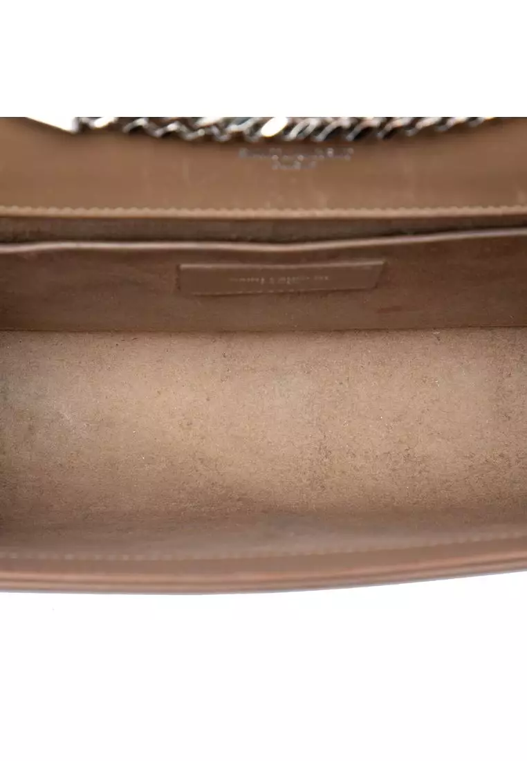Pre-Loved Saint Laurent Medium Smooth Calfskin Classic Monogram Kate Tassel Crossbody