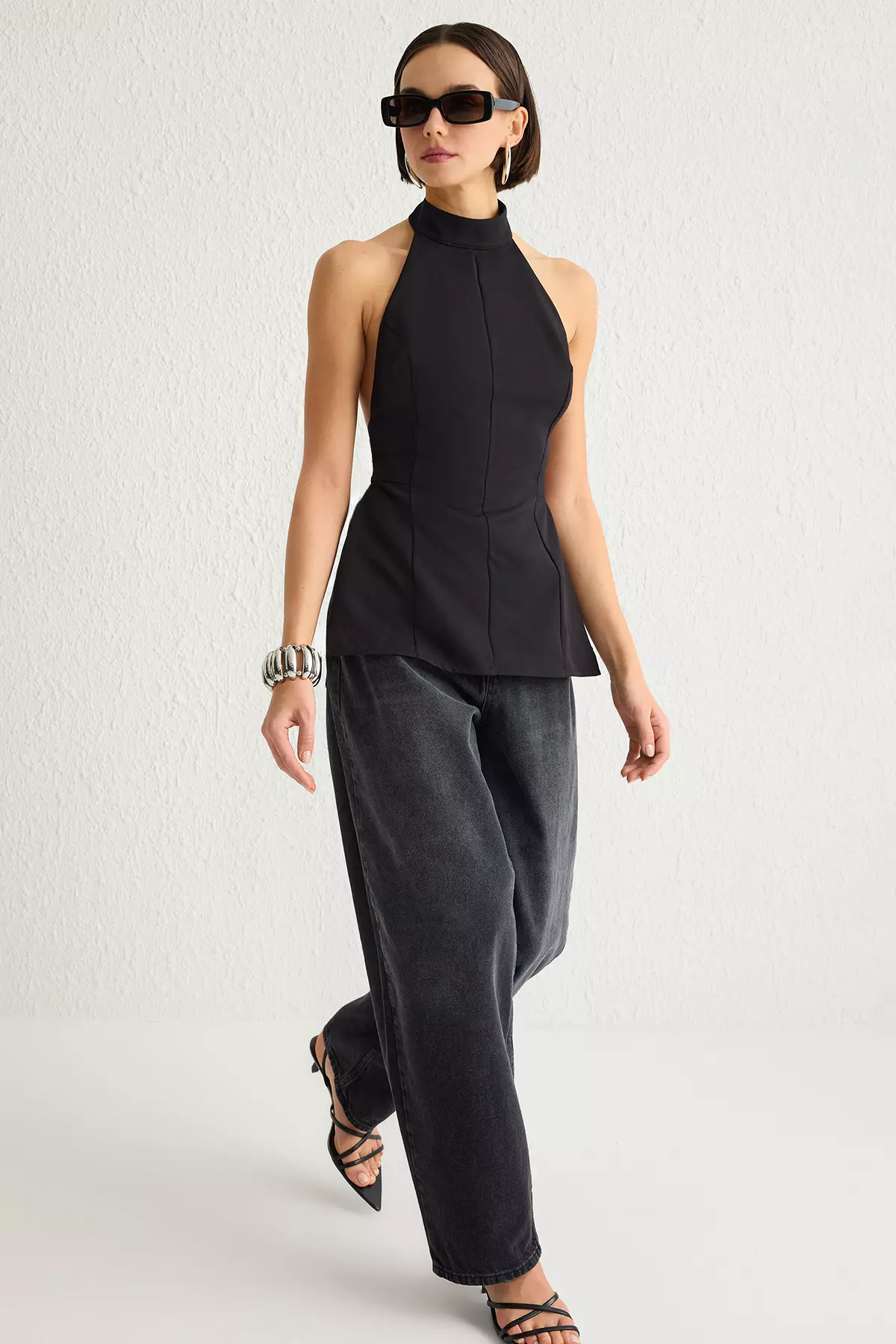 Open Back Halter Top