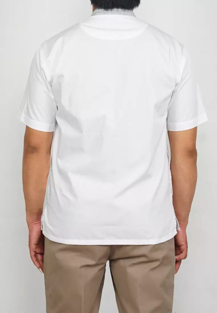 Crocodile KOKO Katun | Lengan Pendek Corak Kontemporer Kemeja | Relax Fit 1161