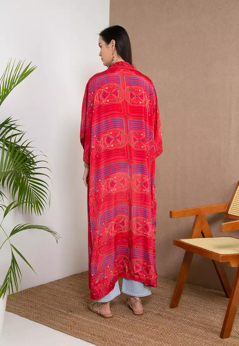 Buy Raja Rani Lifestyle Long Poly Silk Kimono 2024 Online ZALORA