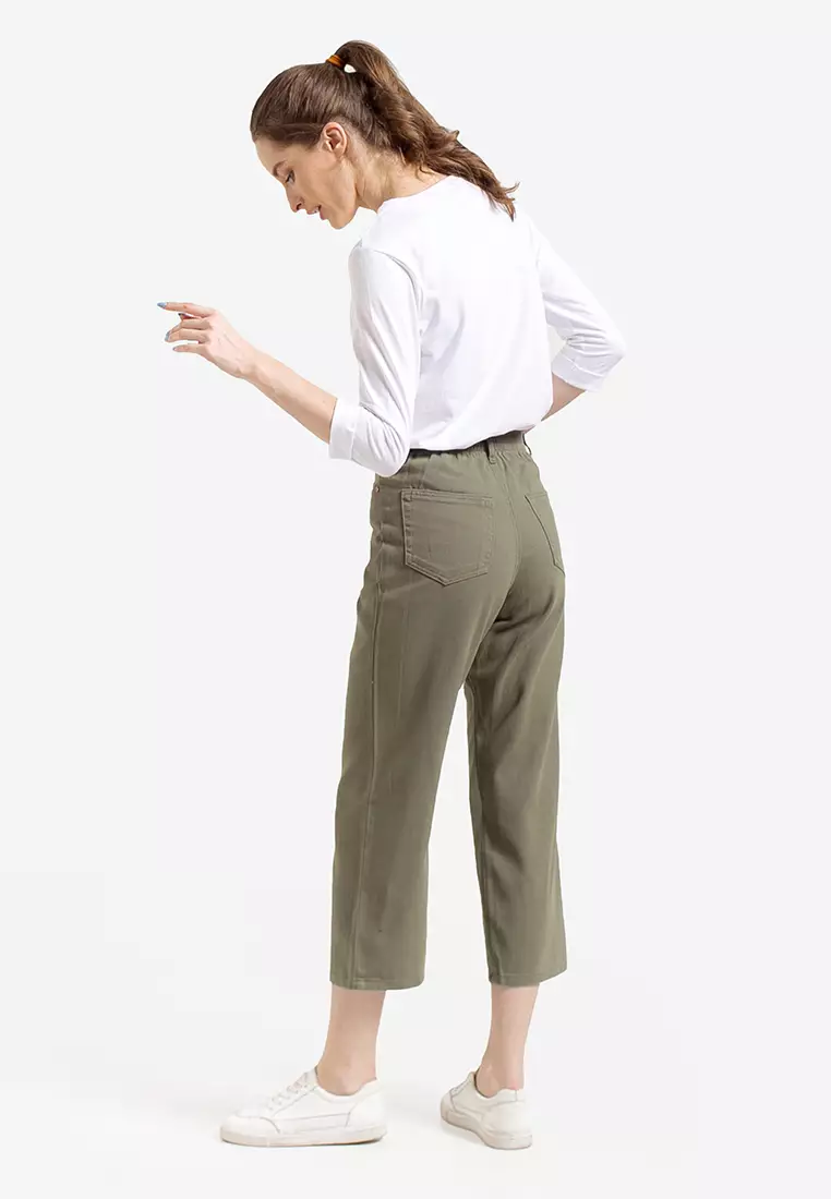 C2 Zionia Green Culottes Jeans Boyfriend